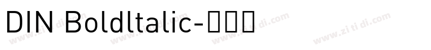 DIN Boldltalic字体转换